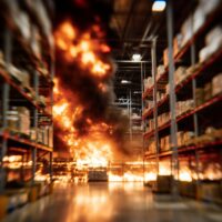 Fire Destroys Warehouse