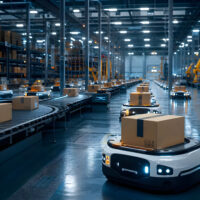 AI powered automated warehouse robotics system