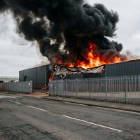 warehouse fire